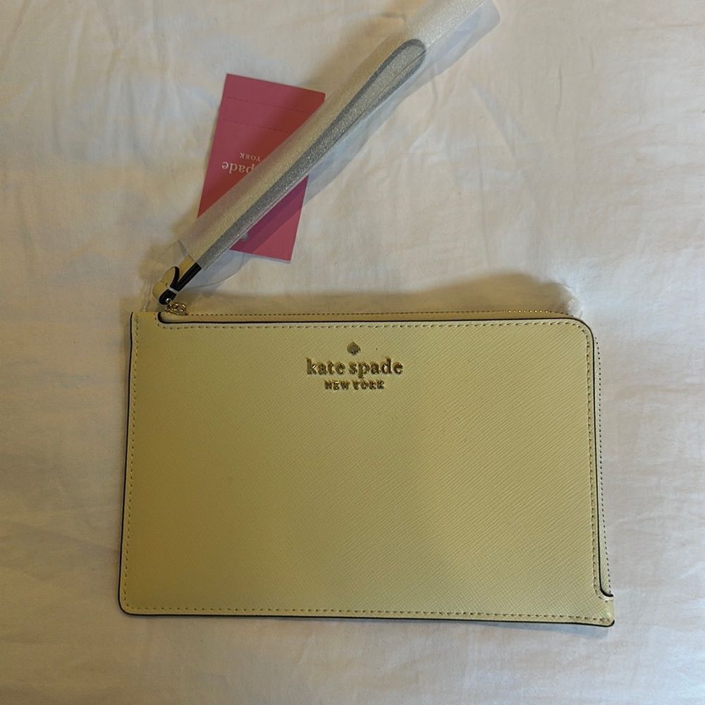 Kate Spade Staci Medium Wristlet Lemon Fondant - Picture 2 of 5